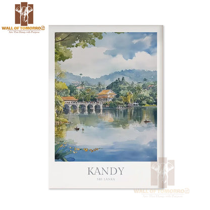Kandy Sri Lanka Watercolor Travel High Quality Unframed Poster Print & Waterproof Poster Print Wall Décor