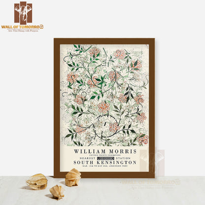 William Morris Jasmine Pattern High Quality Glass Frame Wall Décor