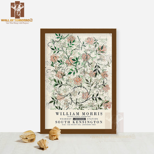William Morris Jasmine Pattern High Quality Glass Frame Wall Décor