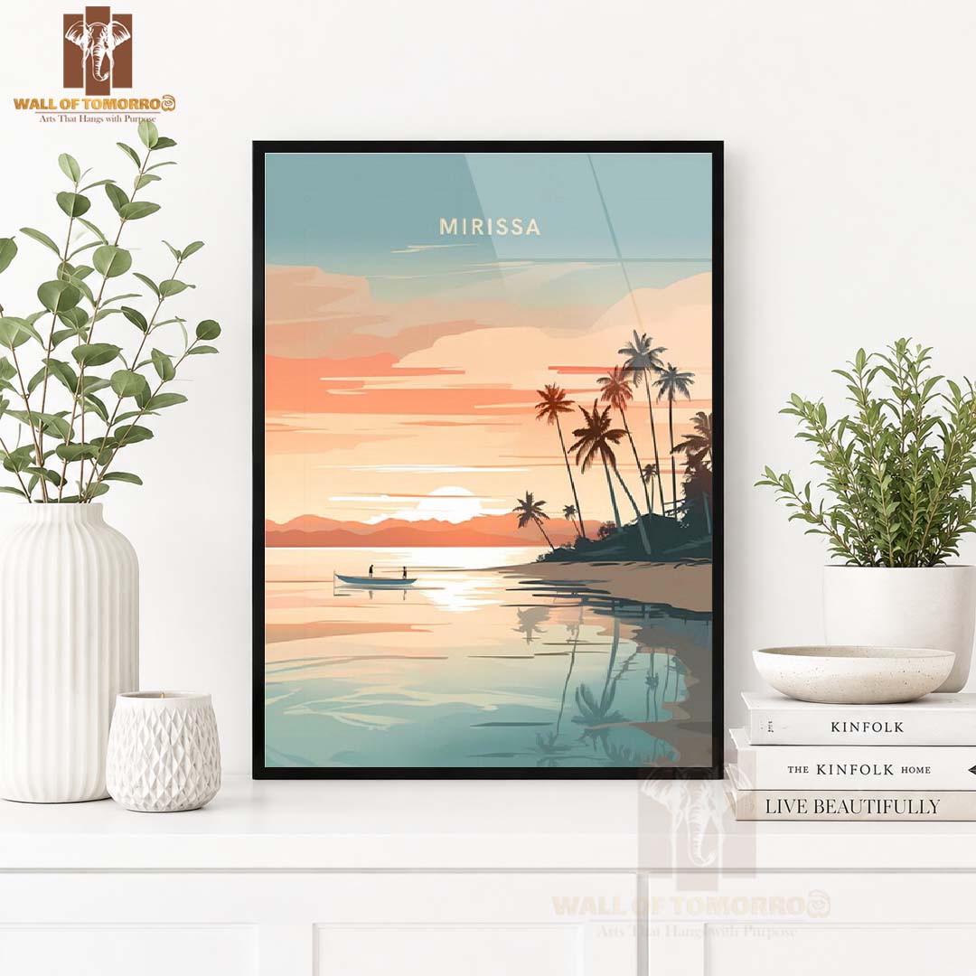 Mirissa Sri Lanka Travel High Quality Glass Frame Wall Décor