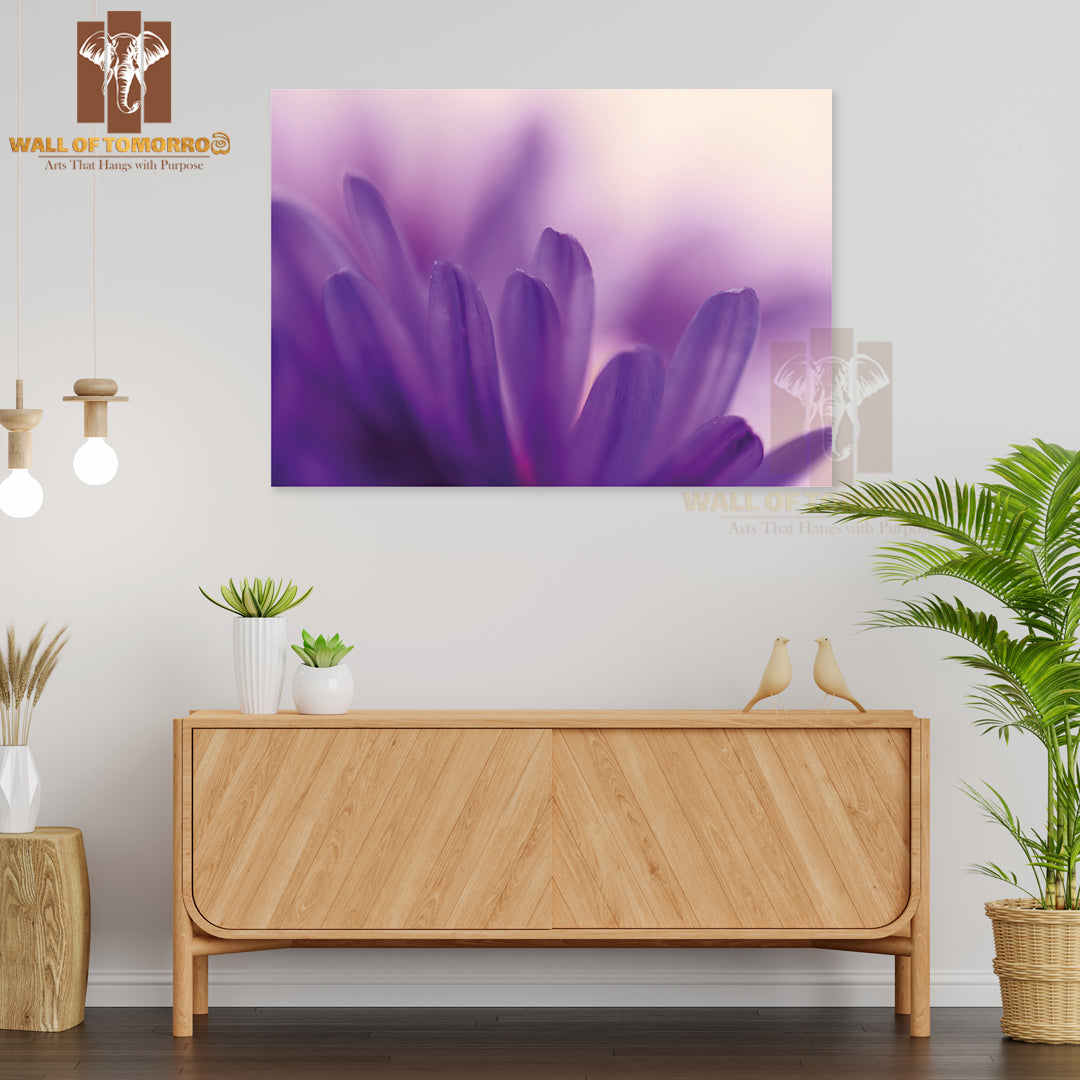 Abstract of Blue Petals of Aster High Quality Unframed Poster Print & Waterproof Poster Print Wall Décor
