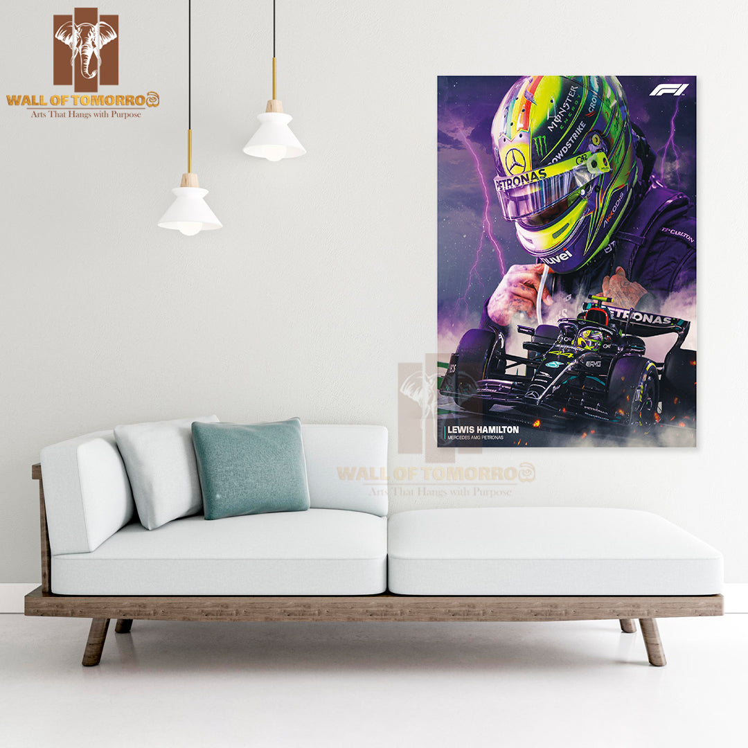 Famous Racer In His F1 Car Sports High Quality Unframed Poster Print & Waterproof Poster Print Wall Décor