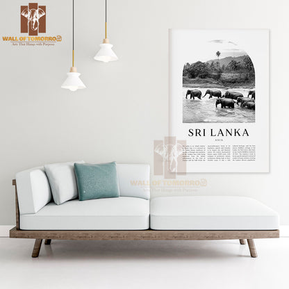 Sri Lanka Black And White, Asia Travel High Quality Unframed Poster Print & Waterproof Poster Print Wall Décor