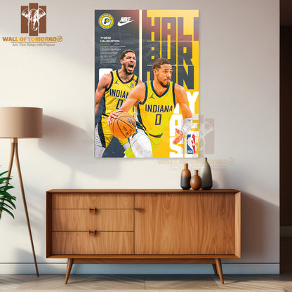 Famous Basketball Team Player in Yellow Sports High Quality Unframed Poster Print & Waterproof Poster Print Wall Décor