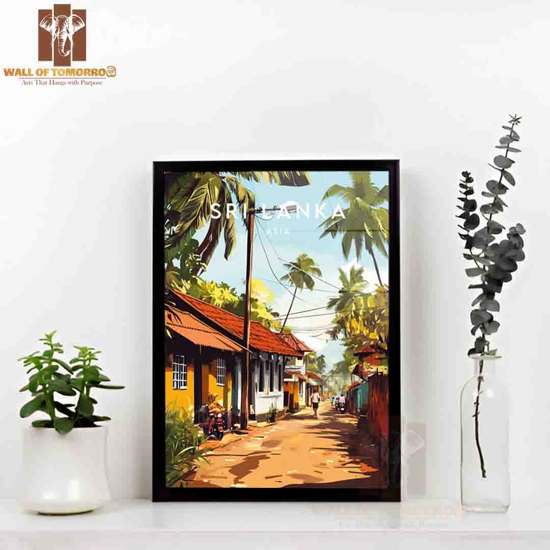 Sri Lanka Travel Asia High Quality Glass Frame Wall Décor