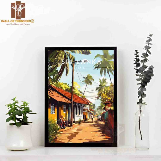 Sri Lanka Travel Asia High Quality Glass Frame Wall Décor