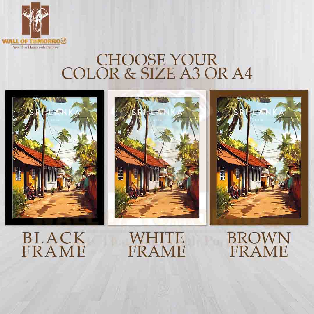 Sri Lanka Travel Asia High Quality Glass Frame Wall Décor