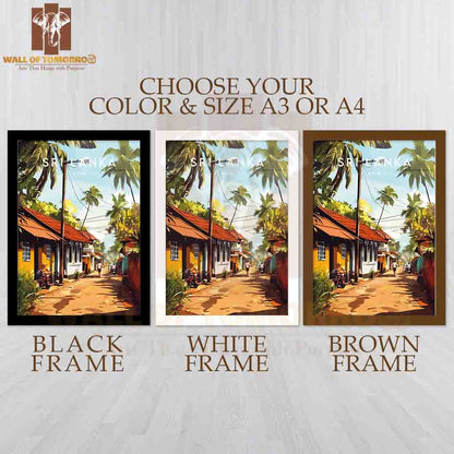 Sri Lanka Travel Asia High Quality Glass Frame Wall Décor