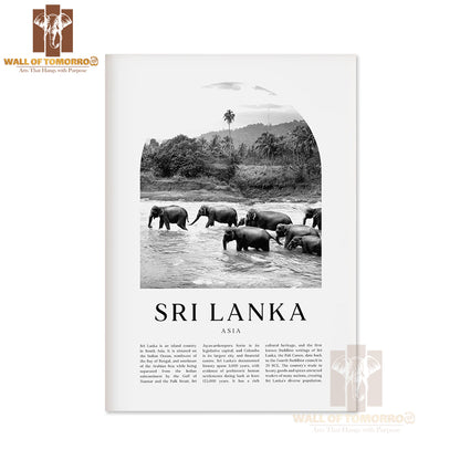 Sri Lanka Black And White, Asia Travel High Quality Unframed Poster Print & Waterproof Poster Print Wall Décor