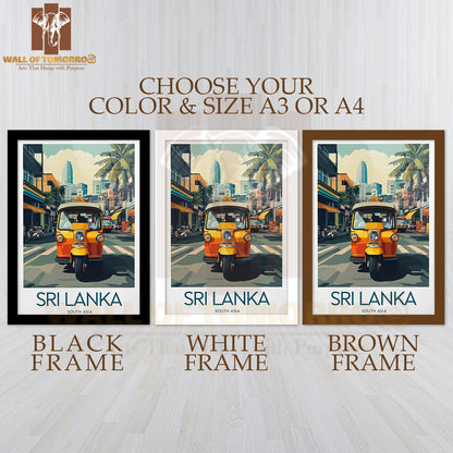 South Asia, Sri Lanka Travel High Quality Glass Frame Wall Décor
