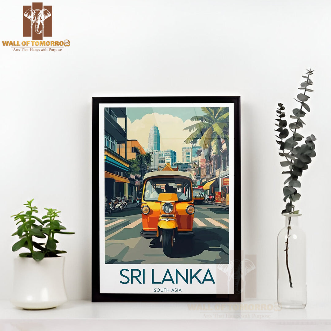 South Asia, Sri Lanka Travel High Quality Glass Frame Wall Décor