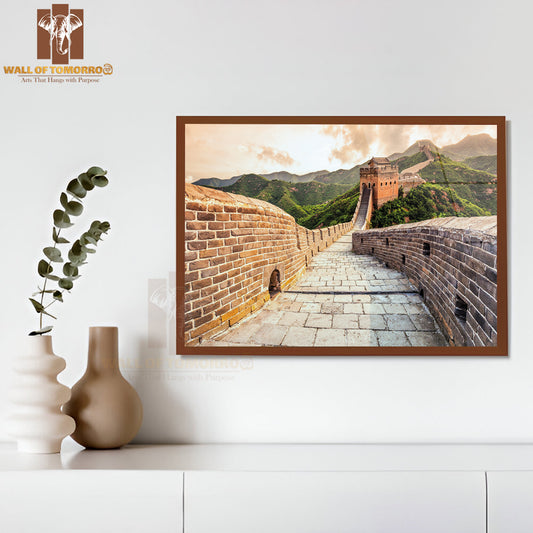 China Famous Landmark Great Wall and Mountains High Quality Unframed Poster Print & Waterproof Poster Print Wall Décor