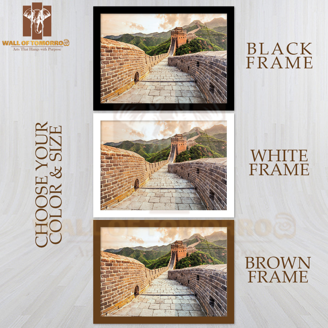 China Famous Landmark Great Wall and Mountains High Quality Unframed Poster Print & Waterproof Poster Print Wall Décor