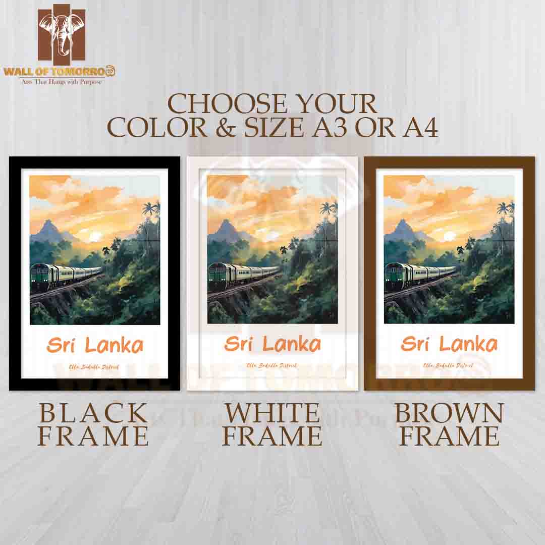Sri Lanka Traditional Travel, Ella, Badulla District Travel High Quality Glass Frame Wall Décor