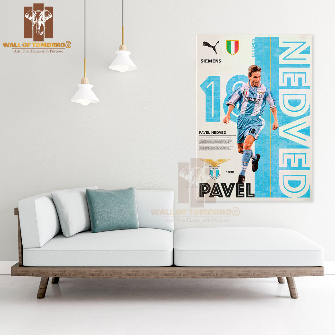 Famous Soccer Player in Blue Sports High Quality Unframed Poster Print & Waterproof Poster Print Wall Décor