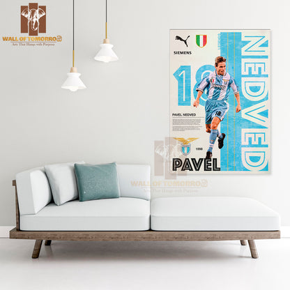 Famous Soccer Player in Blue Sports High Quality Unframed Poster Print & Waterproof Poster Print Wall Décor