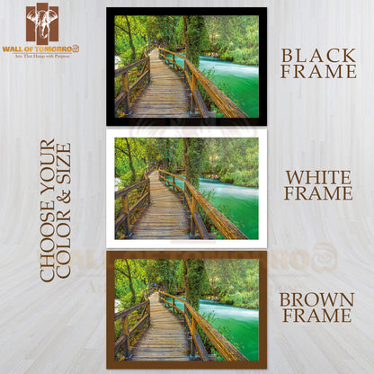 Boardwalk In the Beautiful Forest High Quality Unframed Poster Print & Waterproof Poster Print Wall Décor