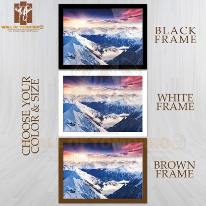 Fantastic Evening Winter Landscape, Colorful Overcast Sky High Quality Unframed Poster Print & Waterproof Poster Print Wall Décor