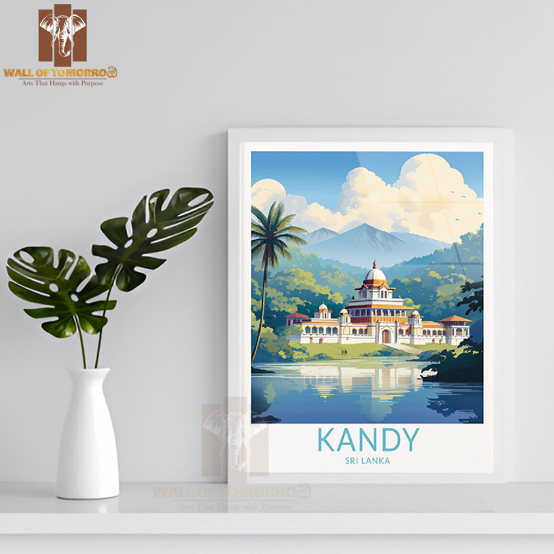 Kandy Sri Lanka Travel High Quality Glass Frame Wall Décor