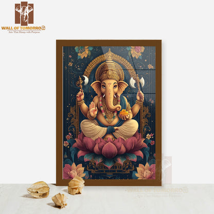 Lord Ganesha Religious High Quality Glass Frame Wall Décors in Sri Lanka