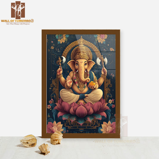 Lord Ganesha Religious High Quality Glass Frame Wall Décors in Sri Lanka