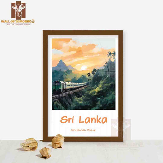 Sri Lanka Traditional Travel, Ella, Badulla District Travel High Quality Glass Frame Wall Décor
