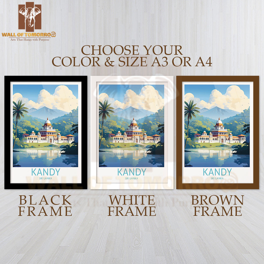 Kandy Sri Lanka Travel High Quality Glass Frame Wall Décor