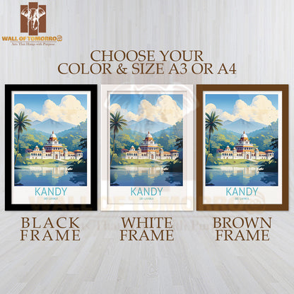 Kandy Sri Lanka Travel High Quality Glass Frame Wall Décor