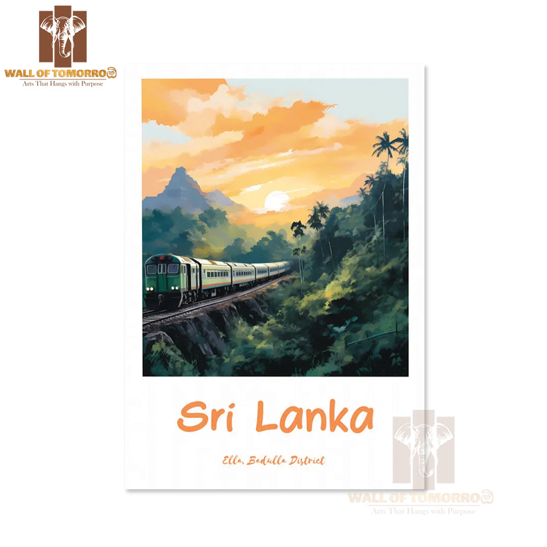 Sri Lanka Traditional Travel, Ella, Badulla District Travel High Quality Unframed Poster Print & Waterproof Poster Print Wall Décor