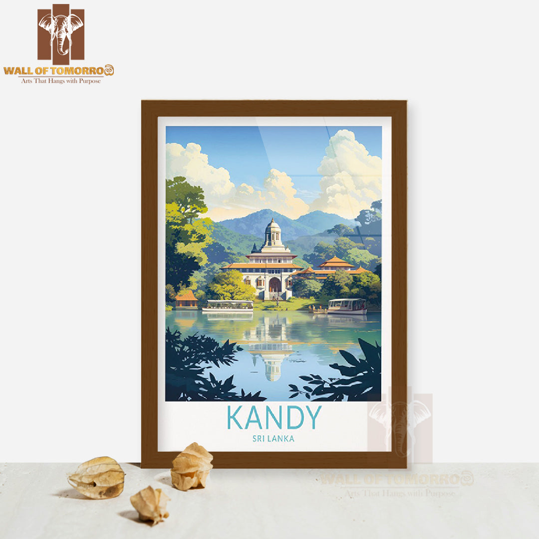 Kandy Sri Lanka Travel High Quality Glass Frame Wall Décor