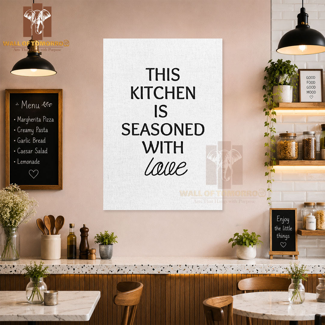 This Kitchen is Seasoned with Love Kitchen & Restaurant High Quality Unframed Poster Print & Waterproof Poster Print Wall Décor in Sri Lanka