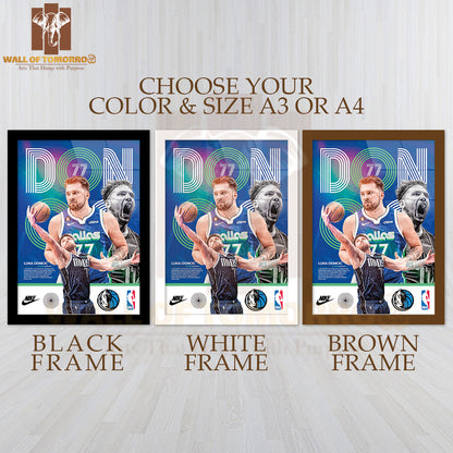 Famous Basketball Team Player Sports High Quality Glass Frame Wall Décor