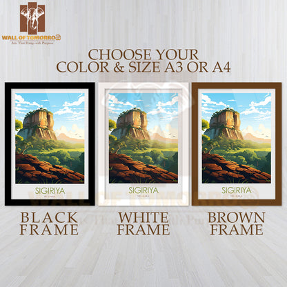 Sigiriya, Sri Lanka Travel High Quality Glass Frame Wall Décor