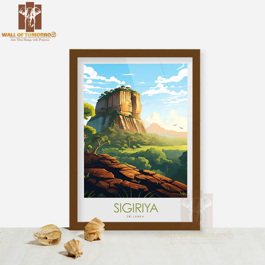 Sigiriya, Sri Lanka Travel High Quality Glass Frame Wall Décor