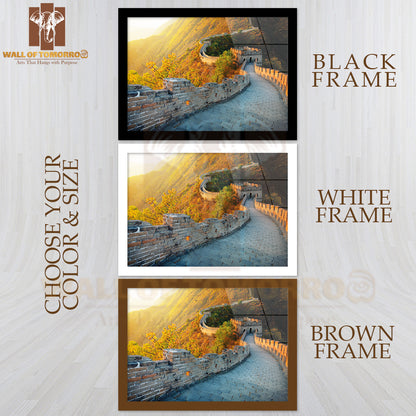 Great Wall of China in Autumn High Quality Unframed Poster Print & Waterproof Poster Print Wall Décor