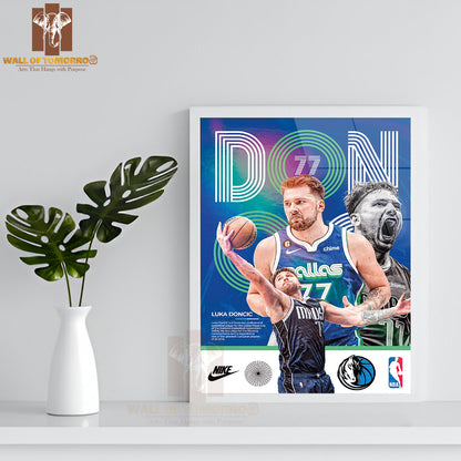 Famous Basketball Team Player Sports High Quality Glass Frame Wall Décor