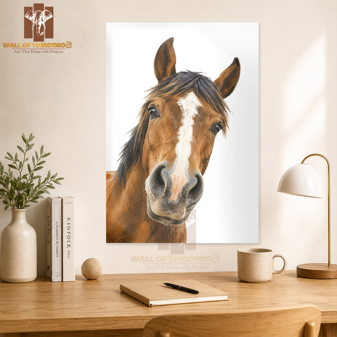 Brown Horse Face Animals High Quality Unframed Poster Print & Laminated Poster Print Wall Décor in Sri Lanka
