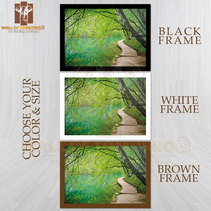 Wooden Pier Along the Lake High Quality Unframed Poster Print & Waterproof Poster Print Wall Décor