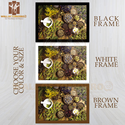 Natural Medicine, Herbs High Quality Unframed Poster Print & Waterproof Poster Print Wall Décor