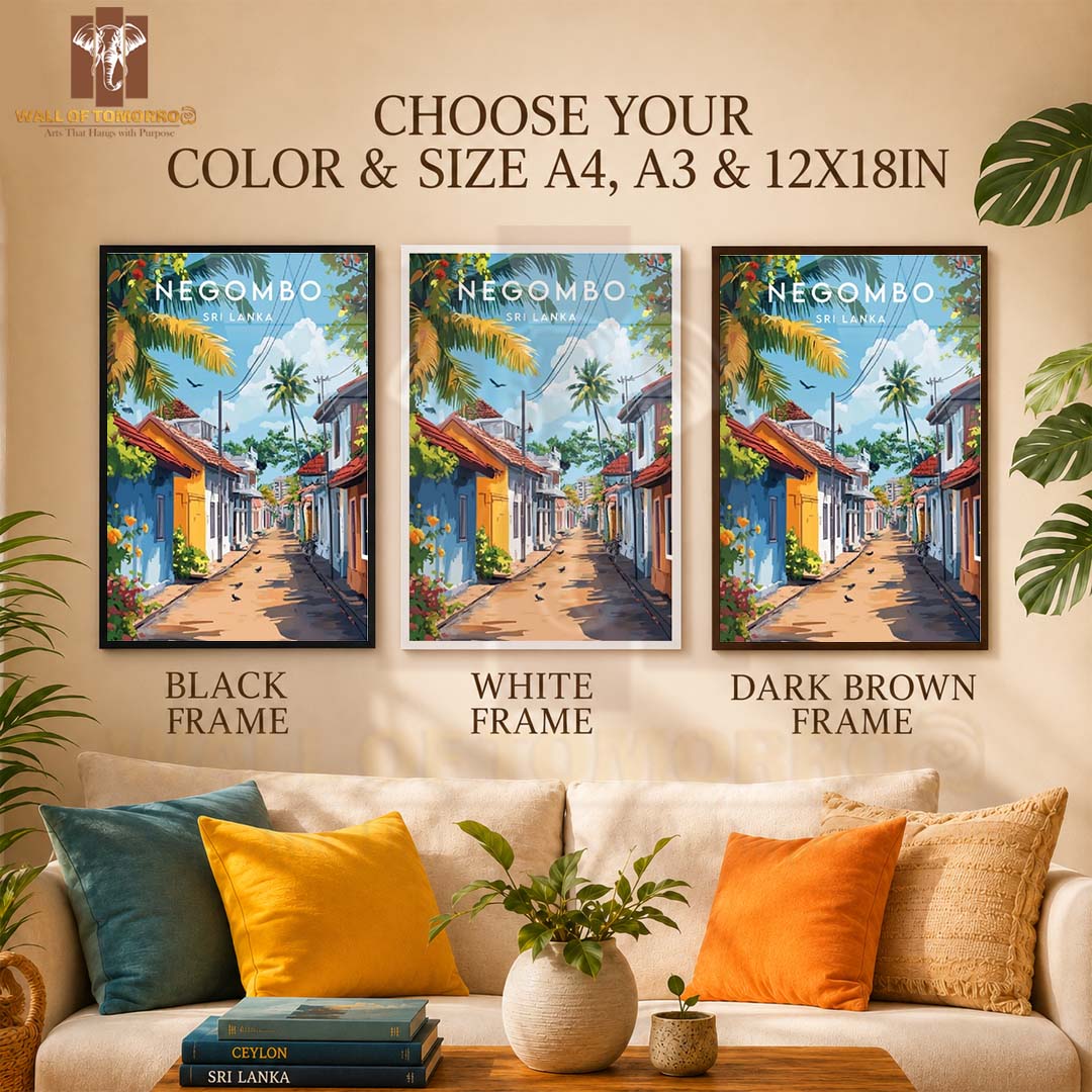 Negombo Travel Sri Lanka High Quality Glass Frame Wall Décor