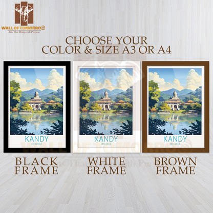Kandy Sri Lanka Travel High Quality Glass Frame Wall Décor