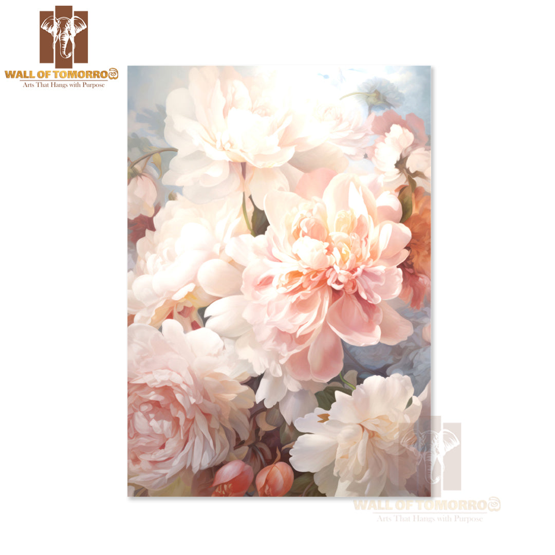 Painting Of a Bunch of Flowers on A Table High Quality Unframed Poster Print & Waterproof Poster Print Wall Décor
