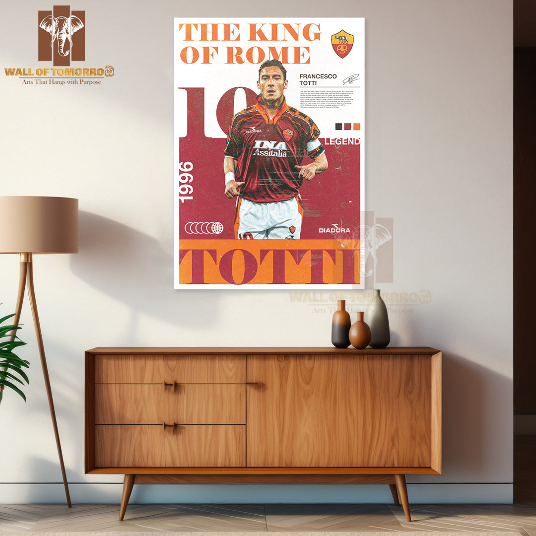 Famous Soccer Player Legendary King of Rome Sports High Quality Unframed Poster Print & Waterproof Poster Print Wall Décor