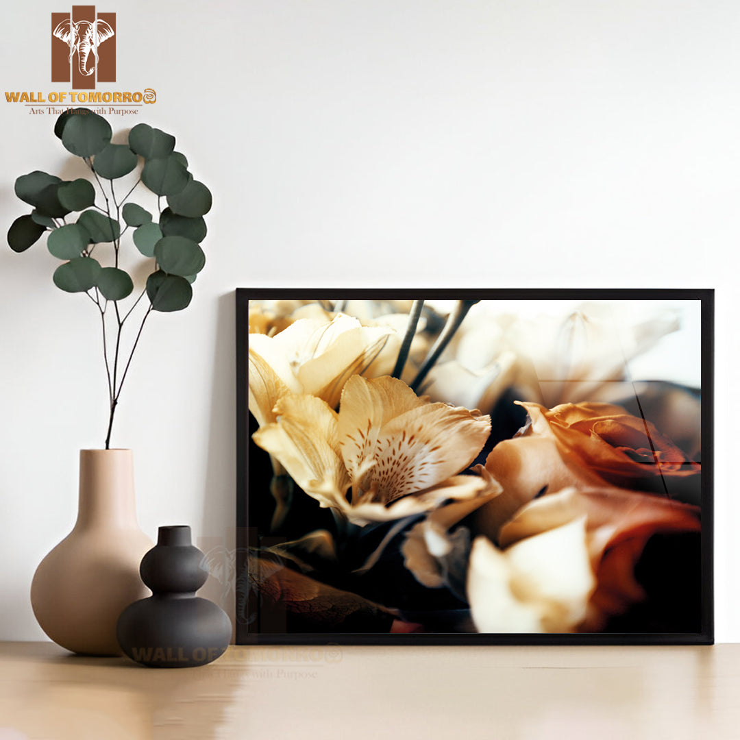Faded Pink Flower Background High Quality Unframed Poster Print & Waterproof Poster Print Wall Décor