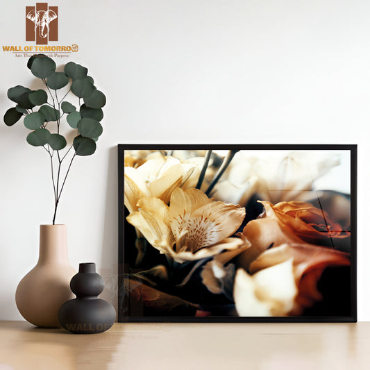 Faded Pink Flower Background High Quality Unframed Poster Print & Waterproof Poster Print Wall Décor