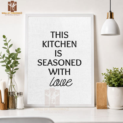 This Kitchen is Seasoned with Love Kitchen & Restaurant High Quality Glass Frame Wall Décors in Sri Lanka