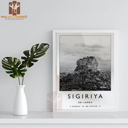 Sigiriya Sri Lanka Travel High Quality Glass Frame Wall Décor