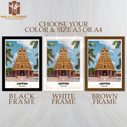 Jaffna, Sri Lanka - Nallur Kandaswamy Temple Travel High Quality Glass Frame Wall Décor