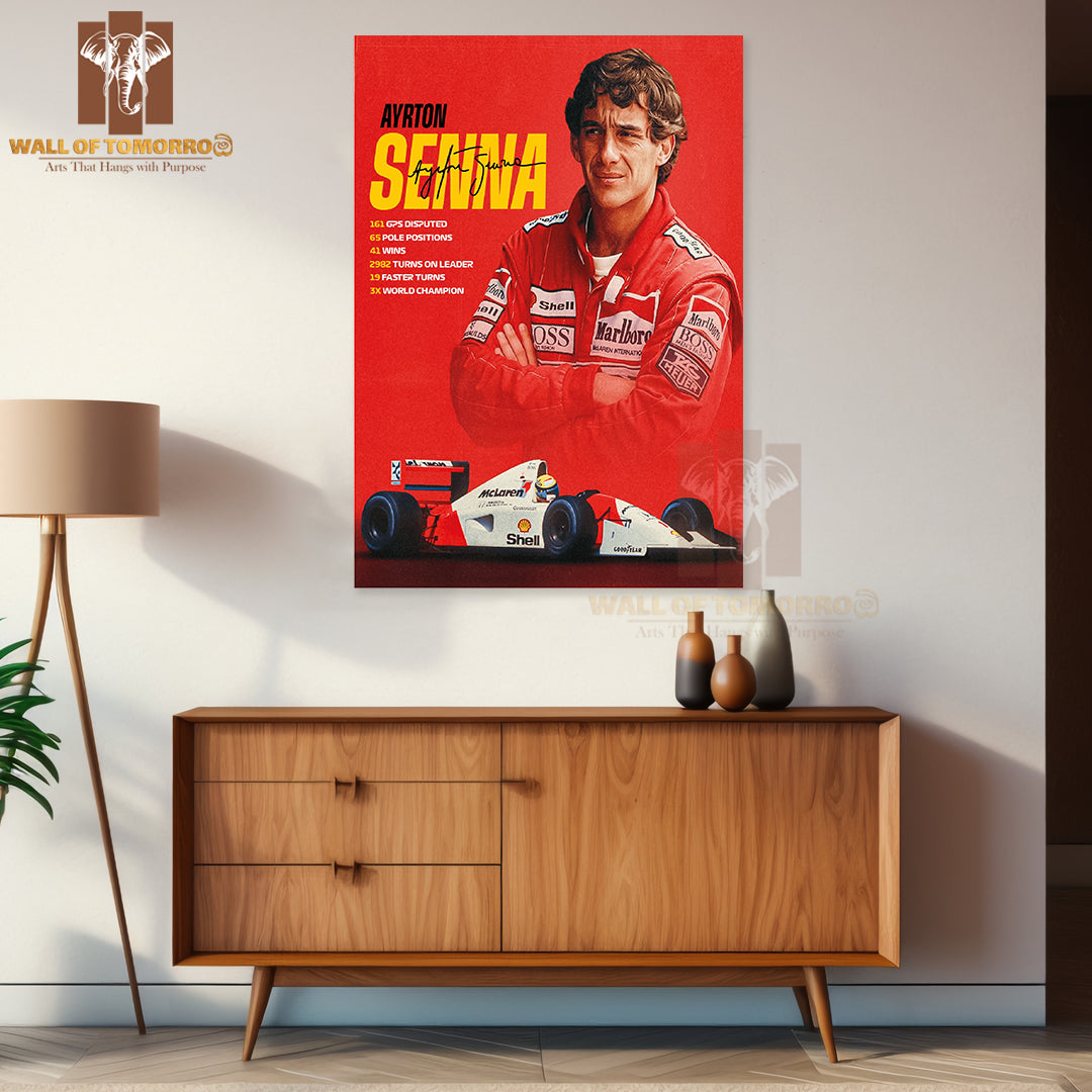 Famous Racer, Iconic Formula 1 Driver Sports High Quality Unframed Poster Print & Waterproof Poster Print Wall Décor