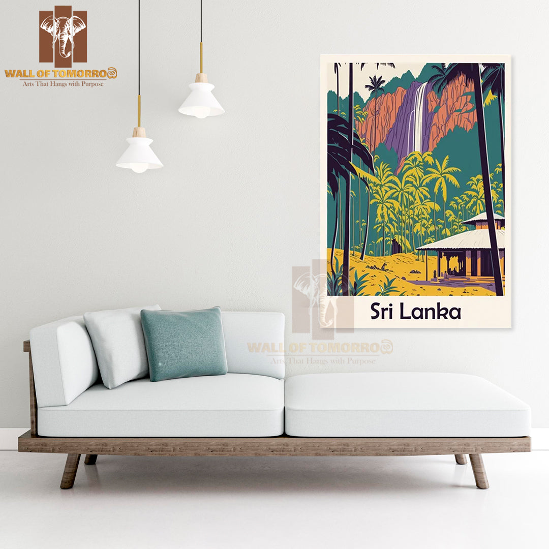 Sri Lanka Retro Travel High Quality Unframed Poster Print & Waterproof Poster Print Wall Décor
